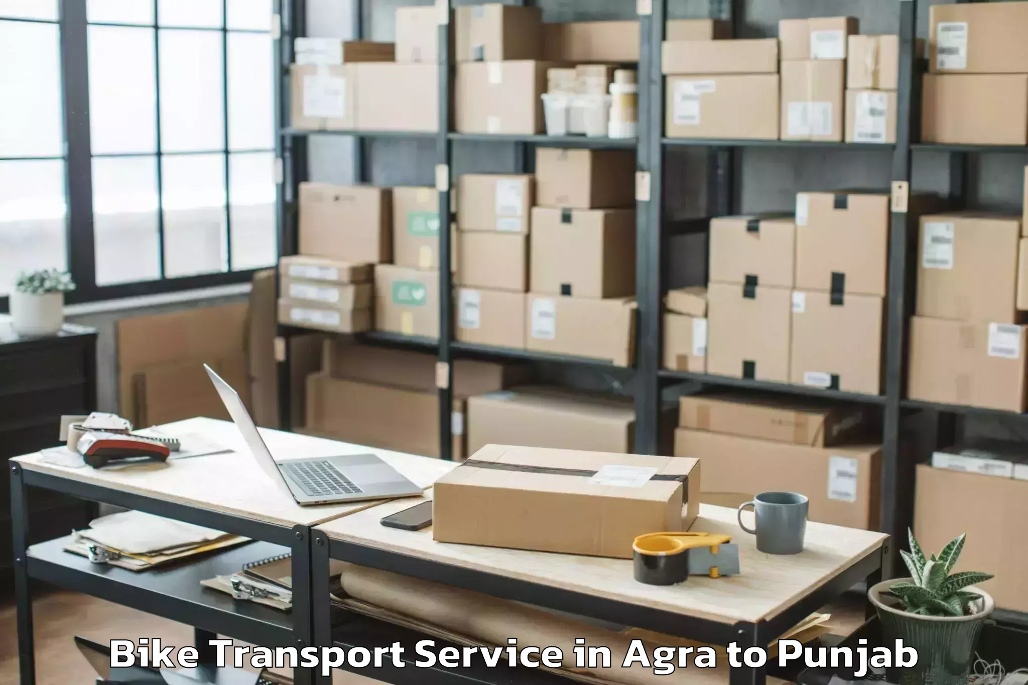 Leading Agra to Barnala Bike Transport Provider